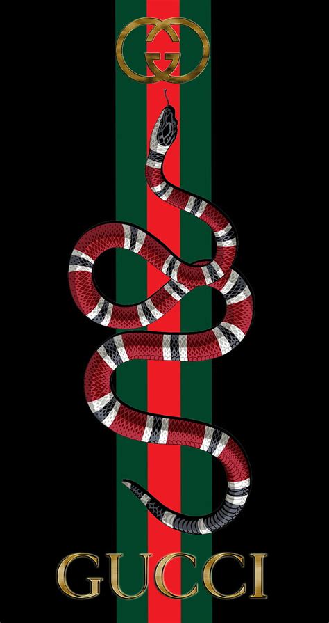 gucci snake black background|Gucci snake logo background.